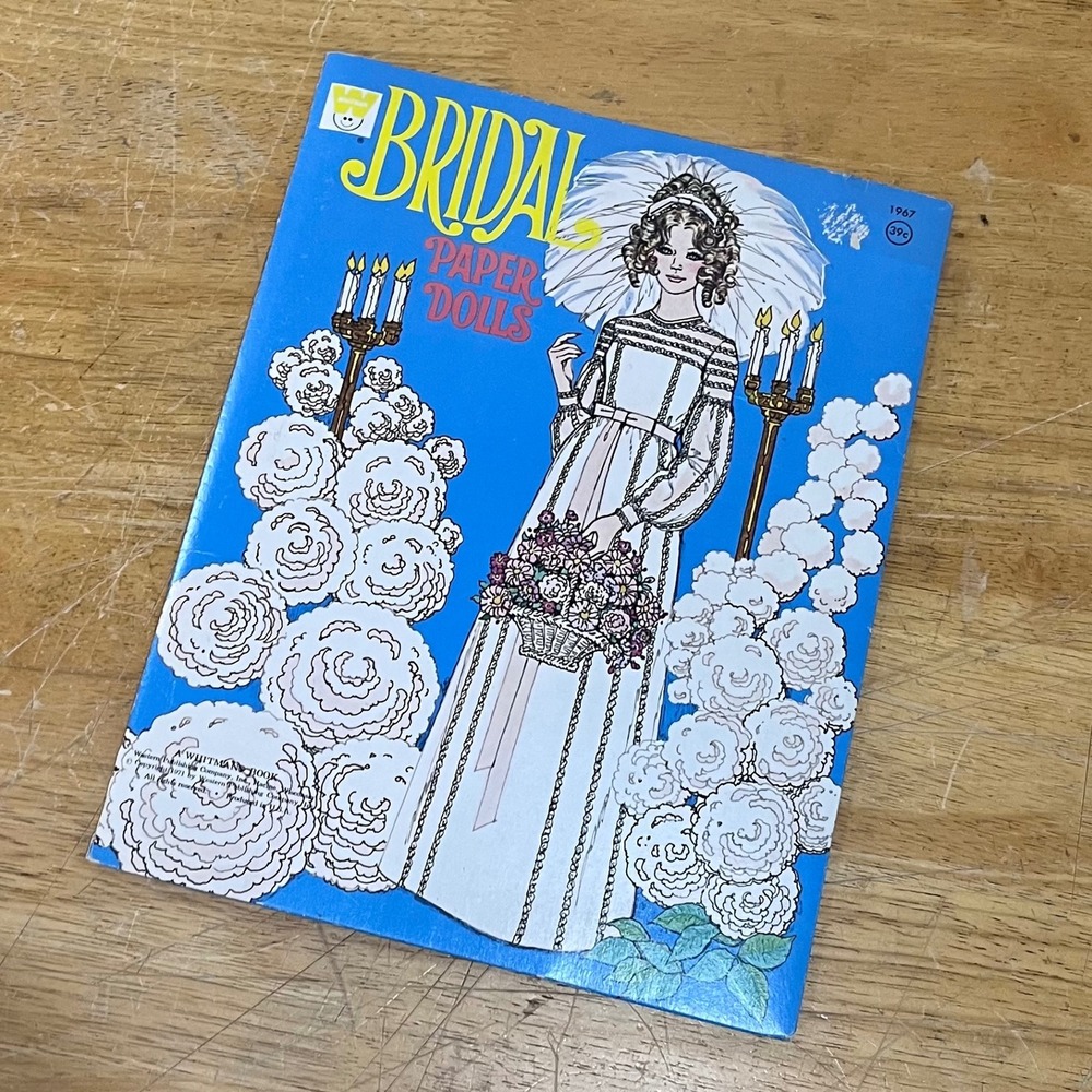 Vtg 1971 Whitman Bridal Paper Dolls Book Uncut‎ 70s Wedding Retro Collectible